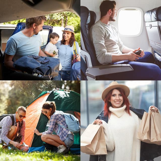 Detalle de BAGZY bagaglio a mano 40x30x20 Wizzair 25L con borsa pieghevole impermeabile e sacchetti sottovuoto