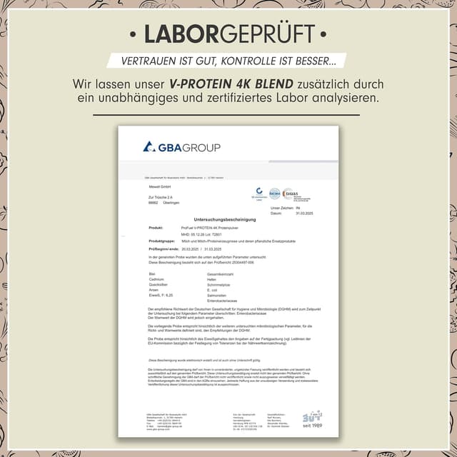 Thumbnail 4 de V-PROTEIN 4K Blend Vegan Proteinpulver 750g