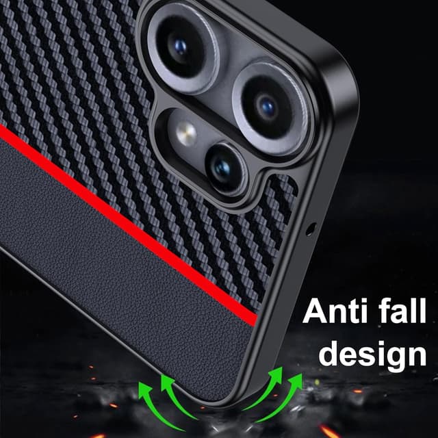 Detalle de FDHYFGDY Hülle für Nothing CMF Phone 2 Pro – Schutzhülle mit Ständer (carbonfaseroptisch) und verstellbarem Winkel