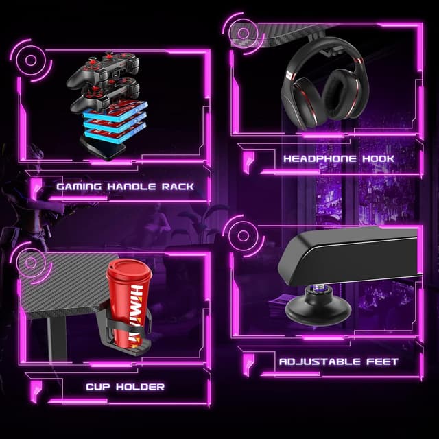 Thumbnail 4 de Himimi Mesa Gaming 160x75 cm