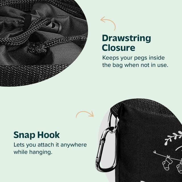 Thumbnail 2 de Clothes Peg Bag for Washing Line 300 Peg Capacity