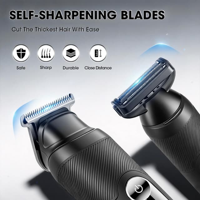 Detalle 2 de Misuke Manscape Body & Pubic Hair Trimmer for Men (Groin & Ball Trimmer) – IPX6 Waterproof Electric Grooming Kit