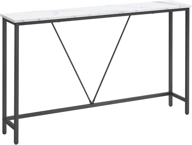 Imagen de VASAGLE Mesa de Consola delgada, blanca y negra 🖤 en OfertitasTOP