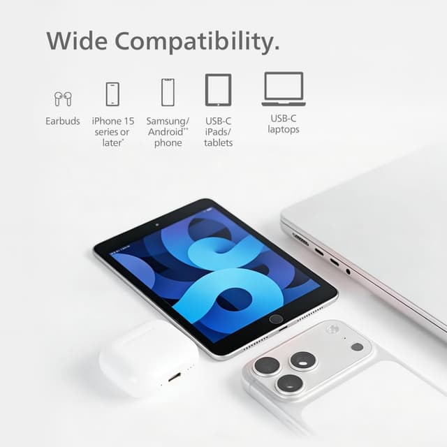 Detalle de Philips DLC5030AA USB-C Cable 2-Pack (1m) — 18W fast charging & 480Mbps data transfer