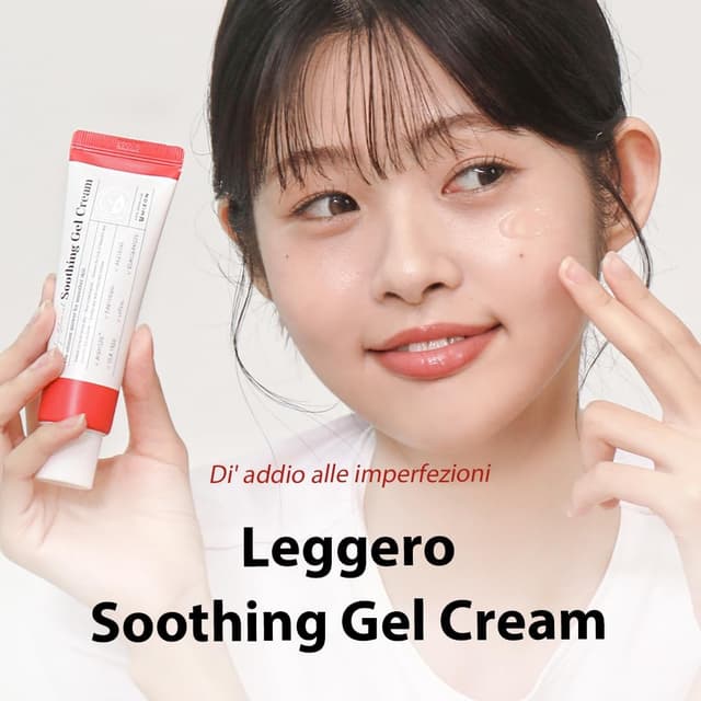 Detalle de MIZON Good Bye Blemish Soothing Gel Cream 55 ml, crema gel lenitiva per pelle grassa a tendenza acneica