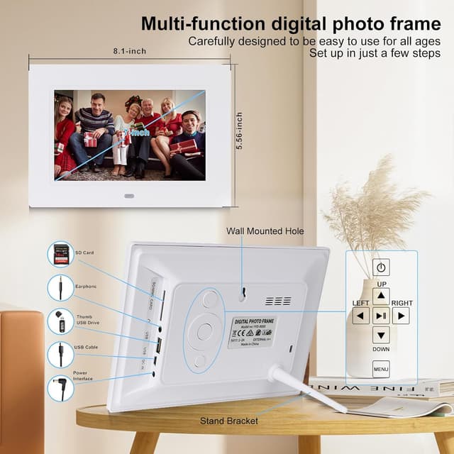 Thumbnail 4 de Johnziny 7 Inch Digital Photo Frame 1024x600P