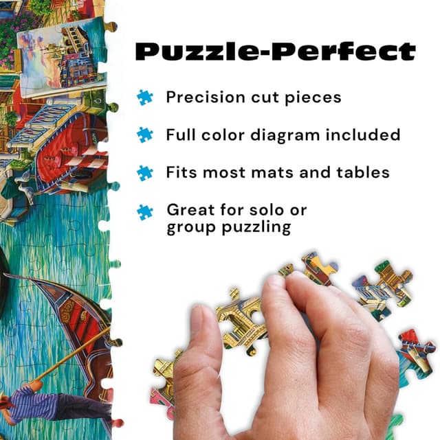 Detalle 2 de Buffalo Games Sights of Venice Image World 1000-Piece Jigsaw Puzzle (Made in the USA)