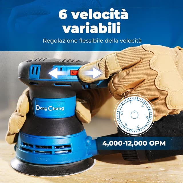 Detalle 2 de Dong Cheng 300W Levigatrice orbitale 125 mm 🛠