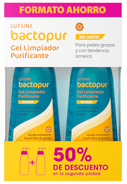 Detalle de Lutsine Bactopur Gel Limpiador 200ml 2 Uds