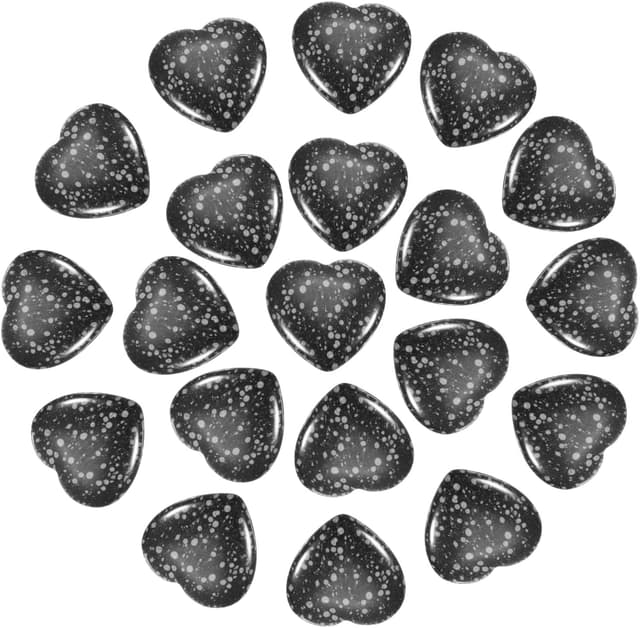 Thumbnail 6 de PATIKIL 20 pcs Natural Heart Shaped Crystal Stone (Blue White) – 1 inch mini polished pocket worry stones