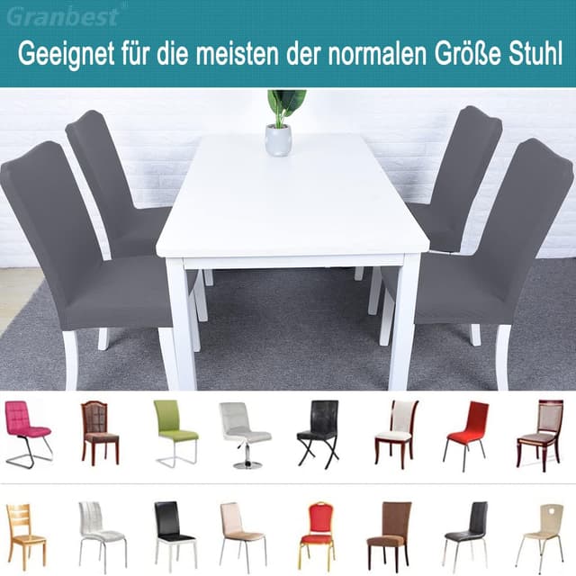 Thumbnail 4 de Granbest Premium Stuhlhussen 4er Grau