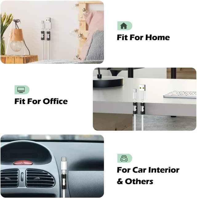 Thumbnail 4 de AGPTEK 70PCS Clips Câbles Rangement 70 pièces