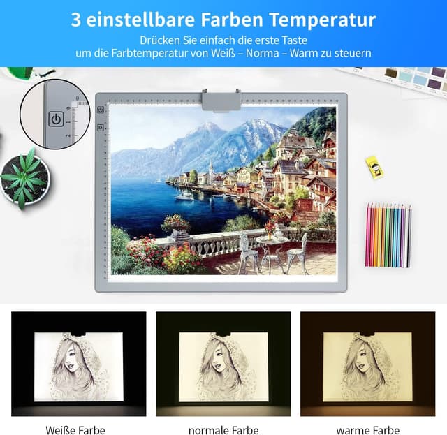 Thumbnail 3 de Table lumineuse A3 LED rechargeable 3 couleurs