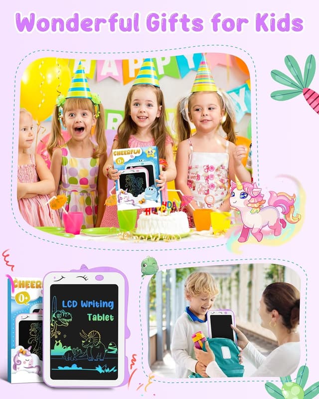 Detalle de Tablette dessin enfant licorne (tableau magique effaçable) 8,5 pouces