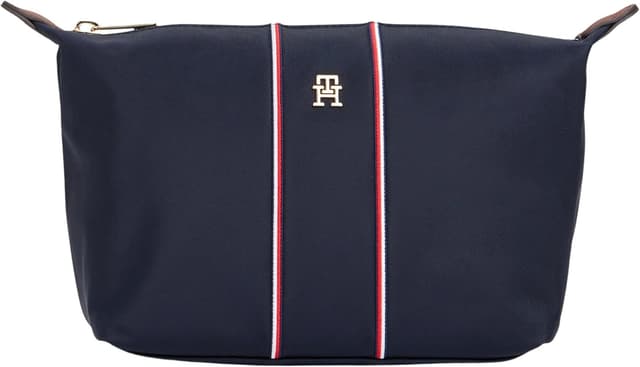 Detalle de Tommy Hilfiger TH-ICON Kulturbeutel für Damen (Nylon, Blau) – Einheitsgröße