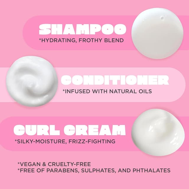 Detalle 2 de Cake Beauty Curl Friend Curl Defining Shampoo, Conditioner & Cream Set (Avocado & Argan Oil) — Curl-Enhancing Trio
