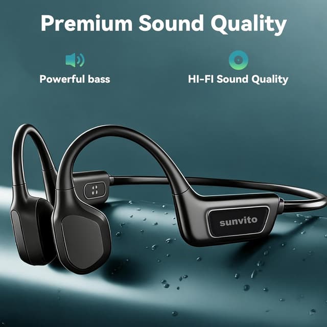 Thumbnail 6 de sunvito Bone Conduction Swimming Headphones (Black) with IPX8 and built-in MP3 player