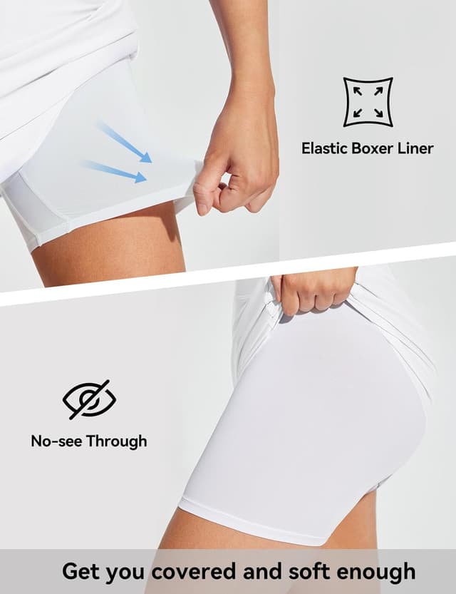 Detalle 2 de baleaf Women's 17" High-Waisted Swim Skirt Tummy Control