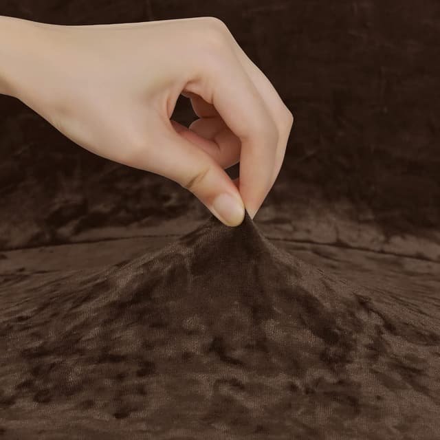 Detalle de Deconovo Dark Blue Stretch Velvet Dining Chair Covers (Set of 6)