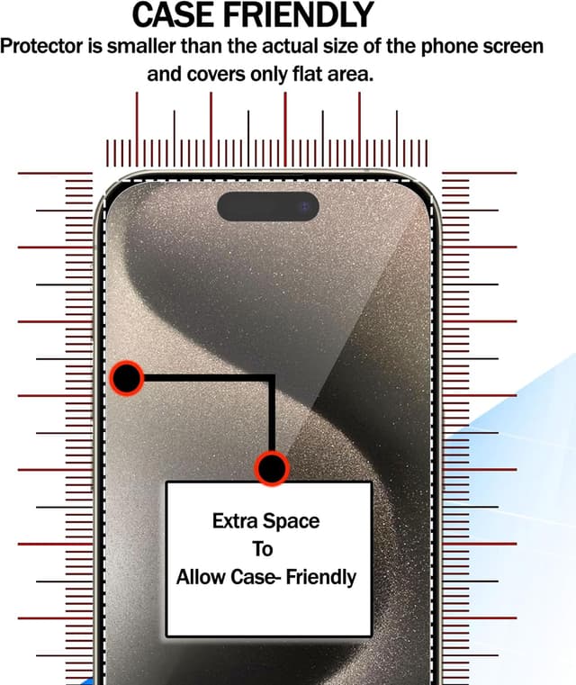 Detalle de RKINC 3er Panzerglas-Schutz für iPhone 16 (HD Displayfolie) – 0,33 mm, kratzfest, blasenfrei