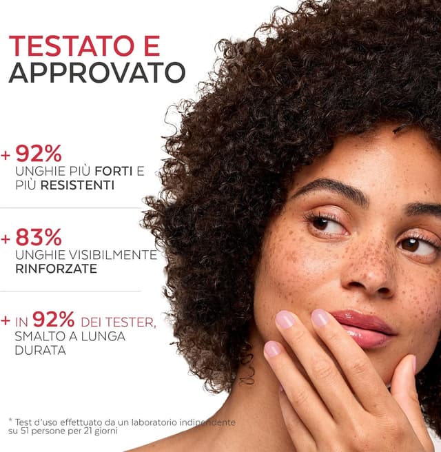 Detalle de PODERM Smalto rinforzante per unghie con biotina, silicio e cheratina (Color Strong) – mani e piedi