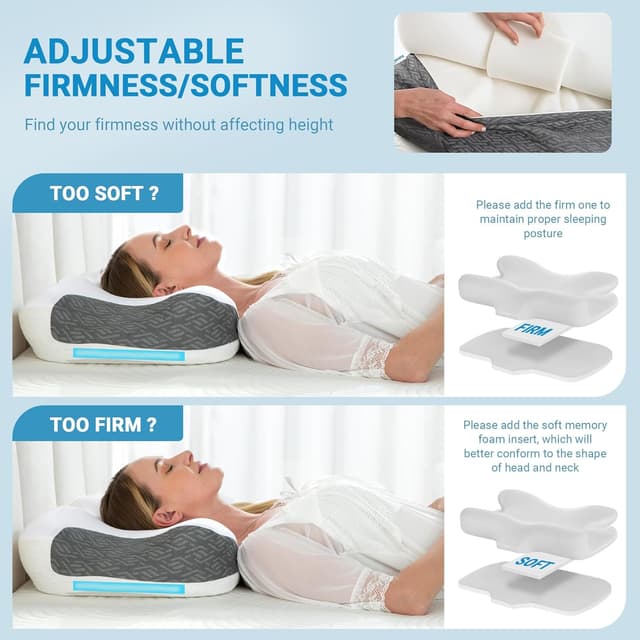 Thumbnail 6 de Oreiller CPAP Elviros en mousse à mémoire de forme à hauteur et fermeté réglables