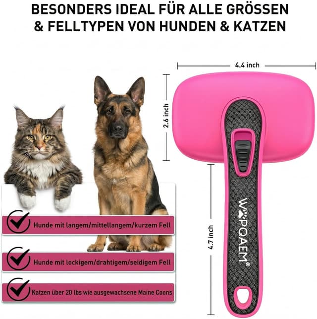 Thumbnail 4 de WOPQAEM Self Cleaning Slicker Dog Brush