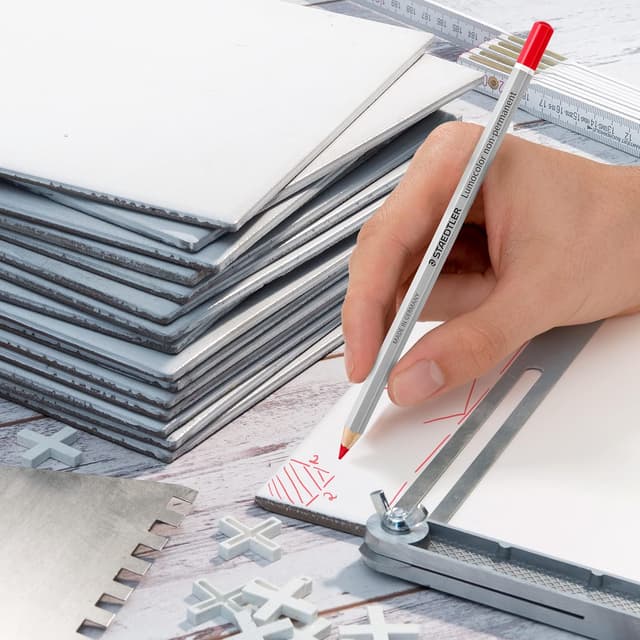 Thumbnail 4 de Staedtler Lumocolor 108-2, Lápices de madera rojos, 12 unidades ✏️