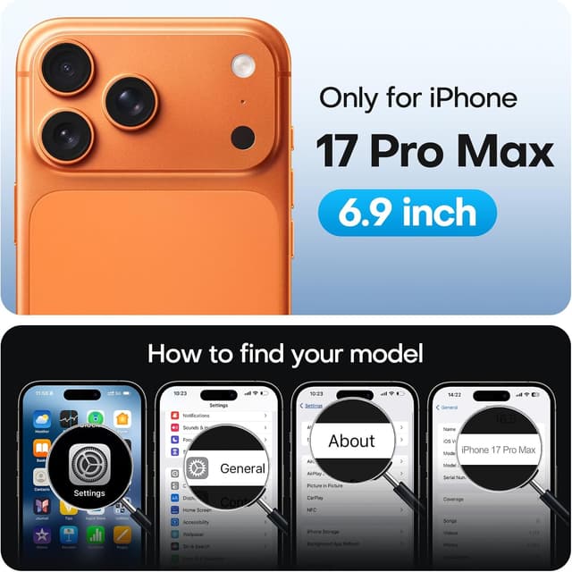 Detalle de TAURI lot de 2 verres trempés pour iPhone 17 Pro Max (6,9 pouces) – pose auto, sans bulles, protection anti-rayures