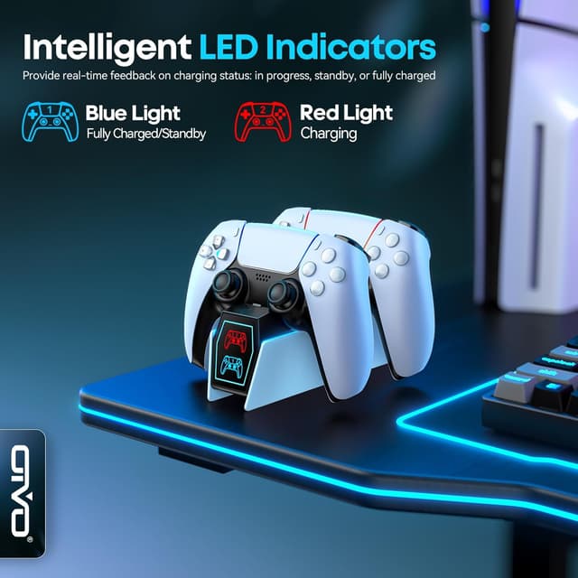 Detalle 2 de OIVO Cargador Mando PS5 2H rápido 🔌