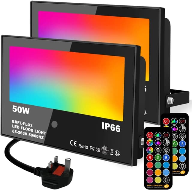 Detalle de Lighting masters LED Floodlight 50W RGB outdoor lights 🌳