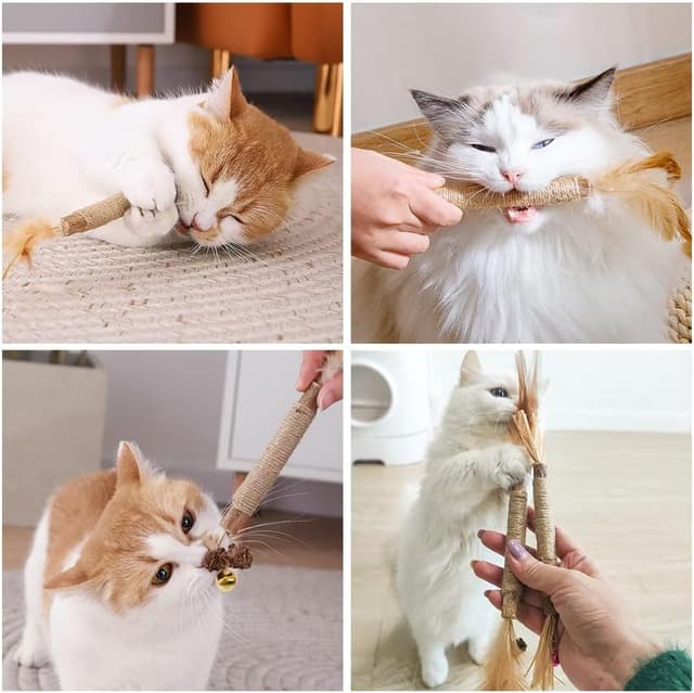 Thumbnail 6 de Adiwo Katzenminze Sticks (4 Stück) – Matatabi-/Katzenminzen-Kausticks für Spiel & Zahnpflege