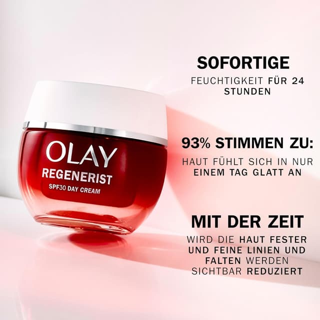 Detalle 2 de Olay Regenerist Tagescreme Gesicht SPF30 mit Niacinamid & Peptiden (Anti-Falten, straffend), 50 ml