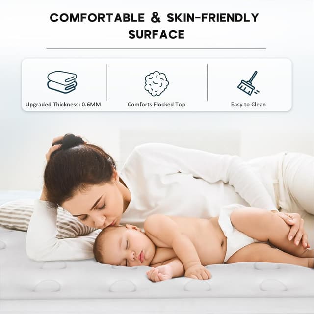 Thumbnail 4 de Nalone King Air Bed Inflatable Mattress with Built‑in Pump 203x152x46cm Queen/Double