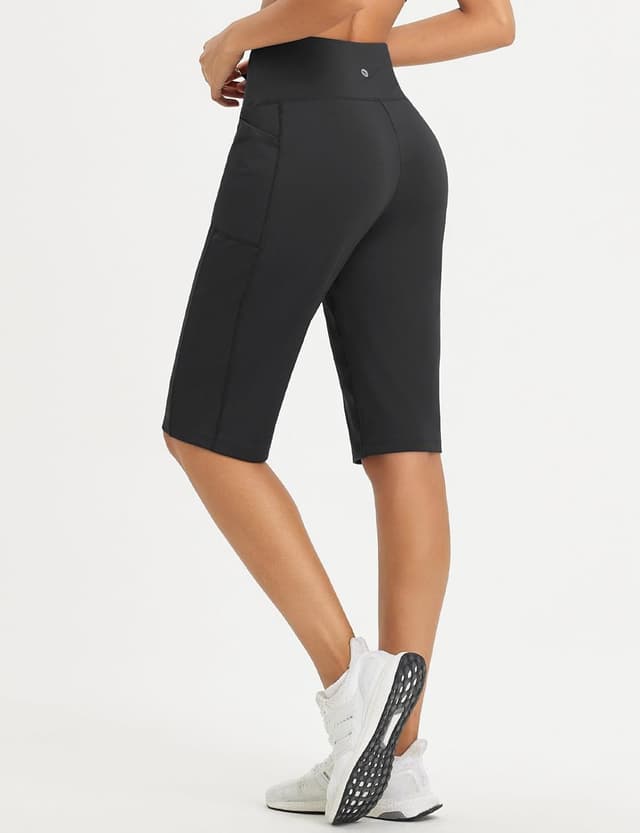 Detalle 2 de baleaf Women’s Bermuda Long Shorts (14" Knee Length) High-Waisted Athletic Shorts with Pockets