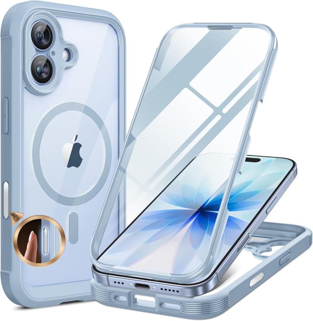 Thumbnail 6 de Miracase Glass Case for iPhone 15 Pro (6.1-inch) with 9H Tempered Glass Screen + Camera Lens Protector