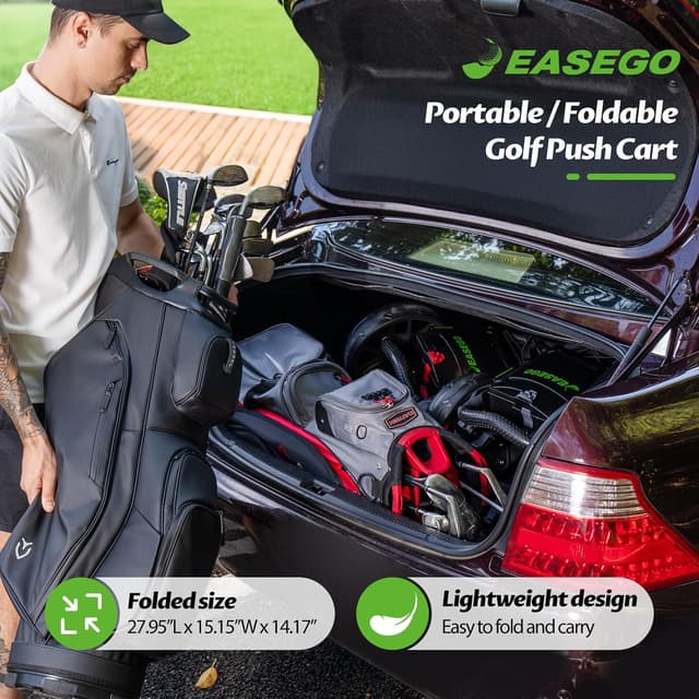 Thumbnail 1 de EASEGO 3-Wheel Golf Push Cart, 18 lb