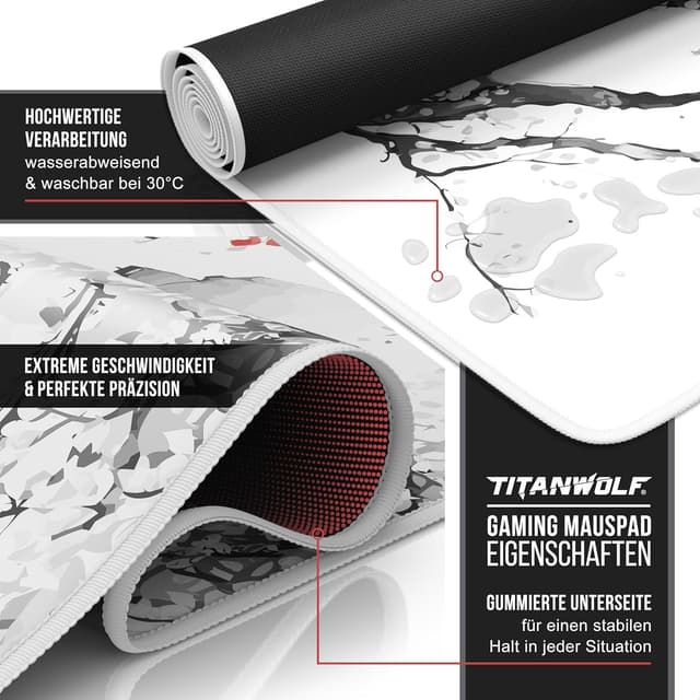 Thumbnail 2 de TITANWOLF XXL Speed Mauspad 900 x 400mm