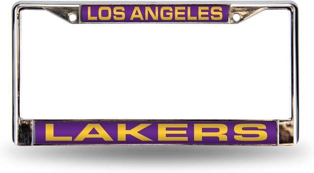 Detalle de Rico Industries Los Angeles Lakers Chrome Laser-Cut License Plate Frame (FCL82001)