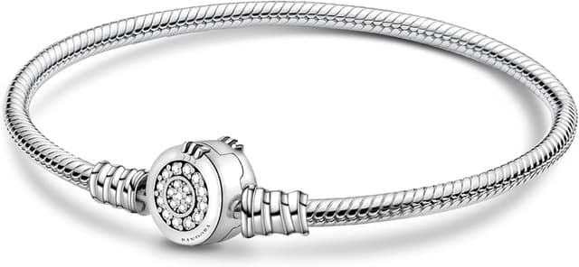 Detalle de Ruaidhra Sterling Silber 925 Charm-Armband für Damen mit Kronenverschluss