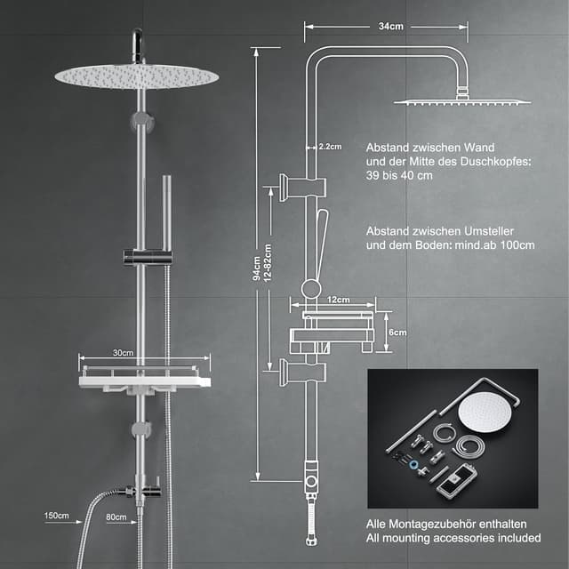 Thumbnail 5 de Görbach Colonna Doccia D30 cm acciaio inox