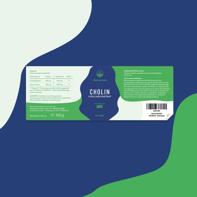 Thumbnail 5 de TRUE NATURE Cholin Kapseln 1125mg