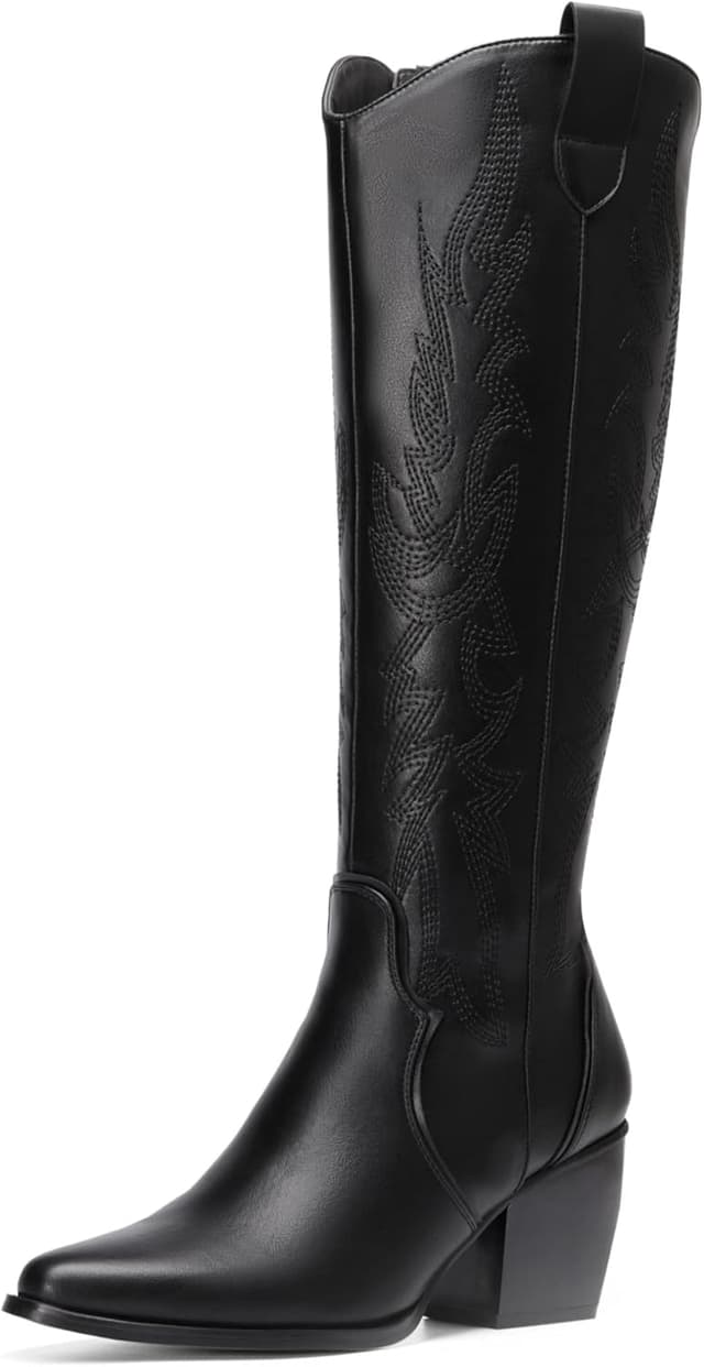 Detalle de DREAM PAIRS Womens Cowboy Boots 3-inch heel