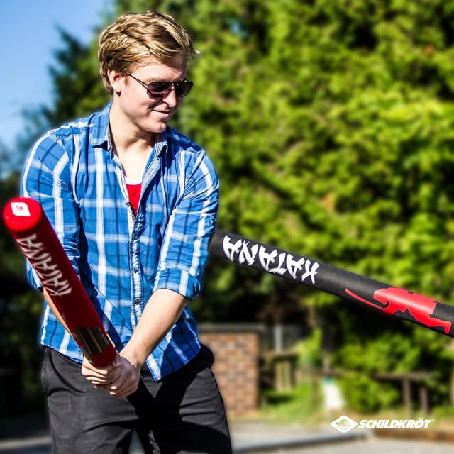 Detalle 2 de Schildkröt Funsports – Set 2 épées souples en mousse Katana, 80 cm (Ø 6 cm) + sac filet