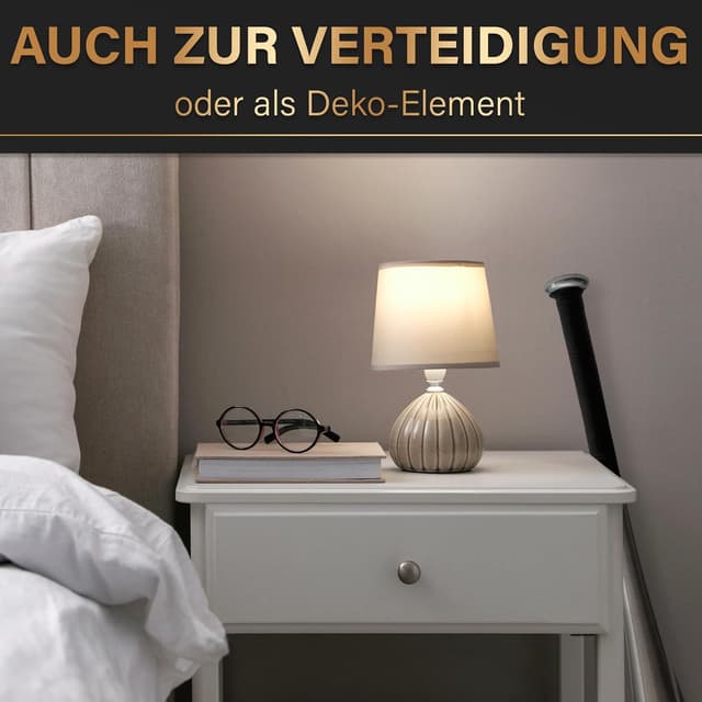 Detalle 2 de Heldenwerk Baseballschläger (31 Zoll) aus Holz oder Aluminium mit rutschfestem Griff