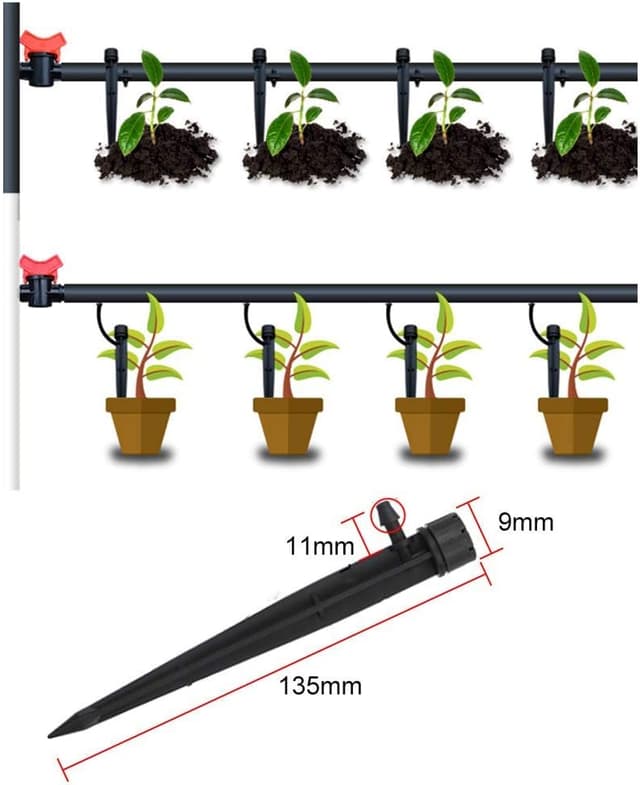 Detalle de Hydrogarden 50 pezzi regolabili micro irrigatori a goccia con connettore per tubo 4 mm / 7 mm