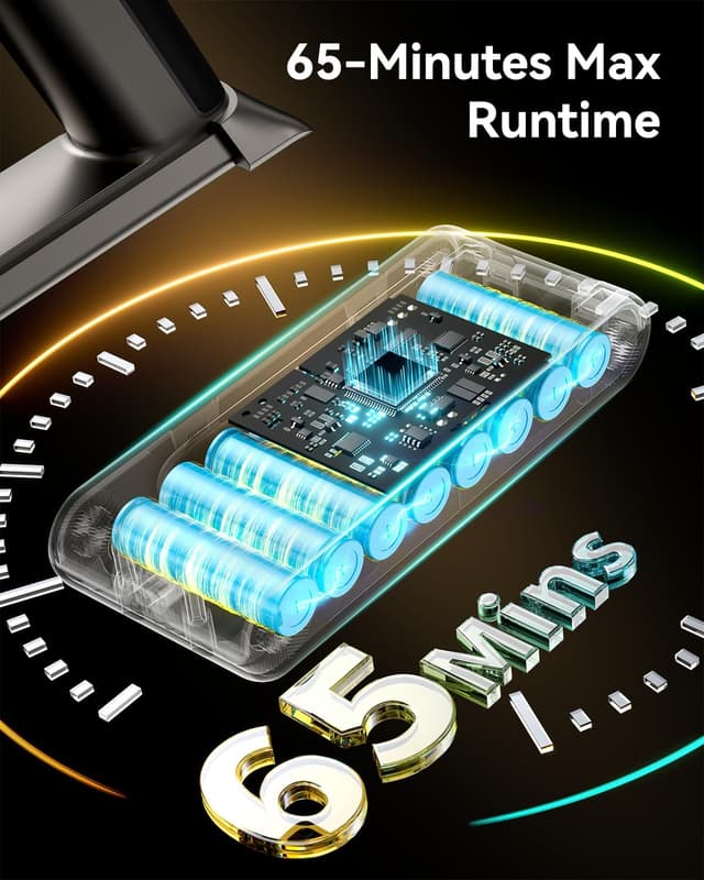 Detalle de Cordless Vacuum Cleaner P11 (55KPA) with XL Dust Cup, Anti-Tangle Brush, LED Display, Self-Standing