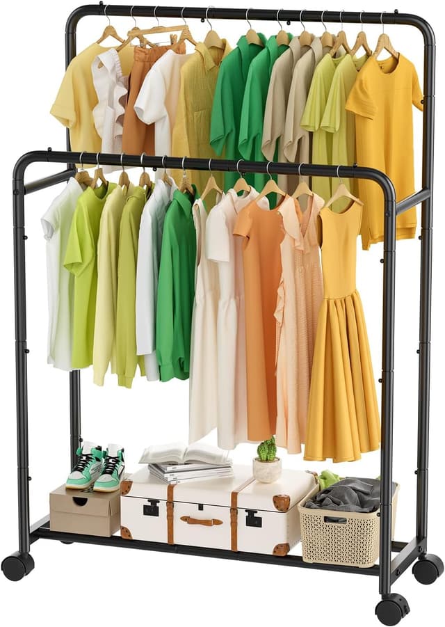 Detalle de Simple Trending Clothes Rack with Wheels