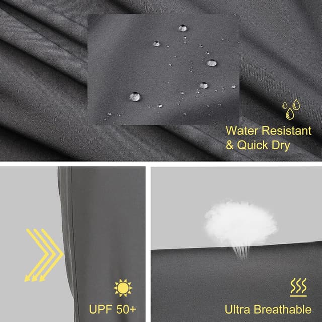 Detalle 2 de Ksmien Women's Lightweight Hiking Capri Pants with Quick-Dry, Water-Resistant Fabric, UPF 50+ and Zipped Pockets