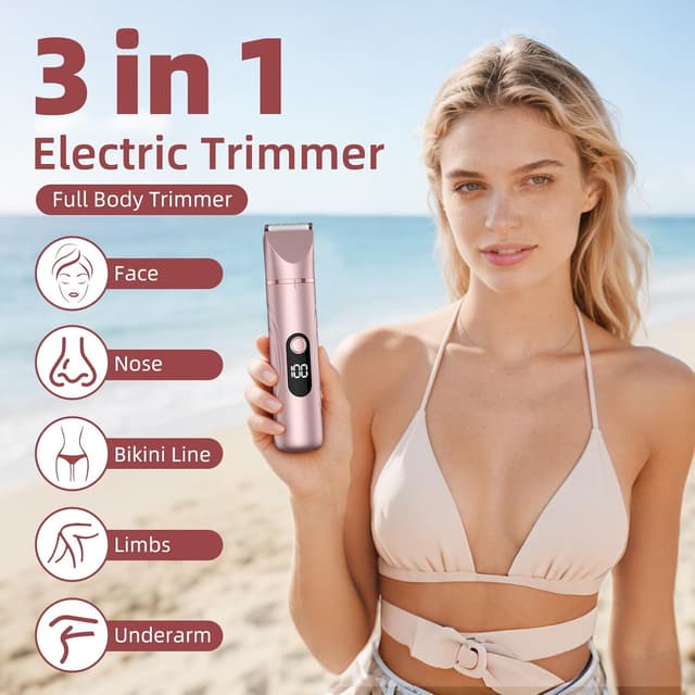 Detalle 2 de SHOBES Lady Shavers 3-in-1 bikini trimmer and razor for women (rose gold)